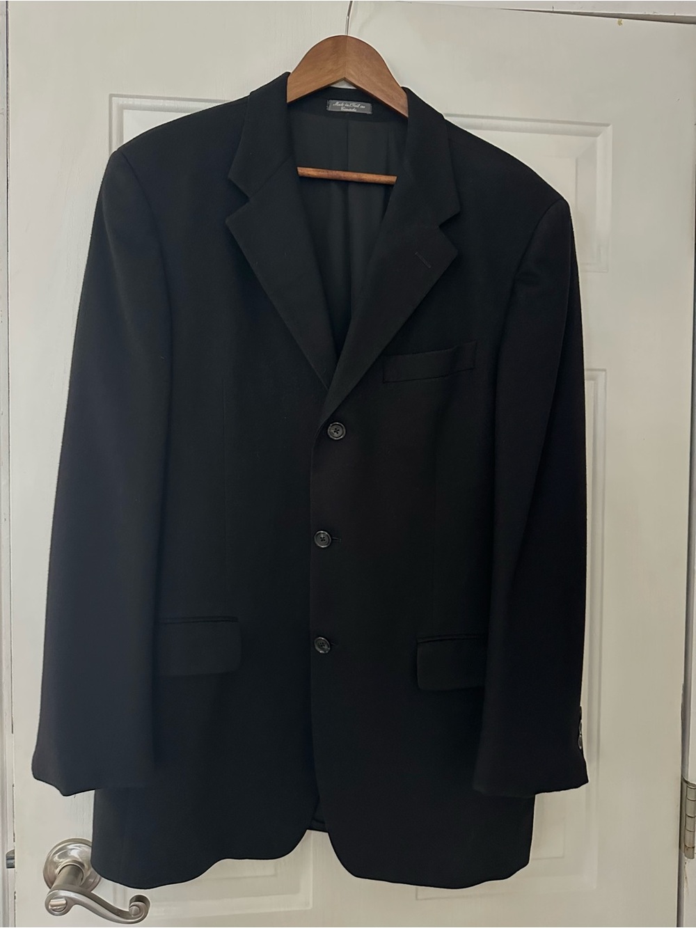 Loro Piana 100% Cashmere Blazer Mens Sports Coat Biella Black Mens Luxury